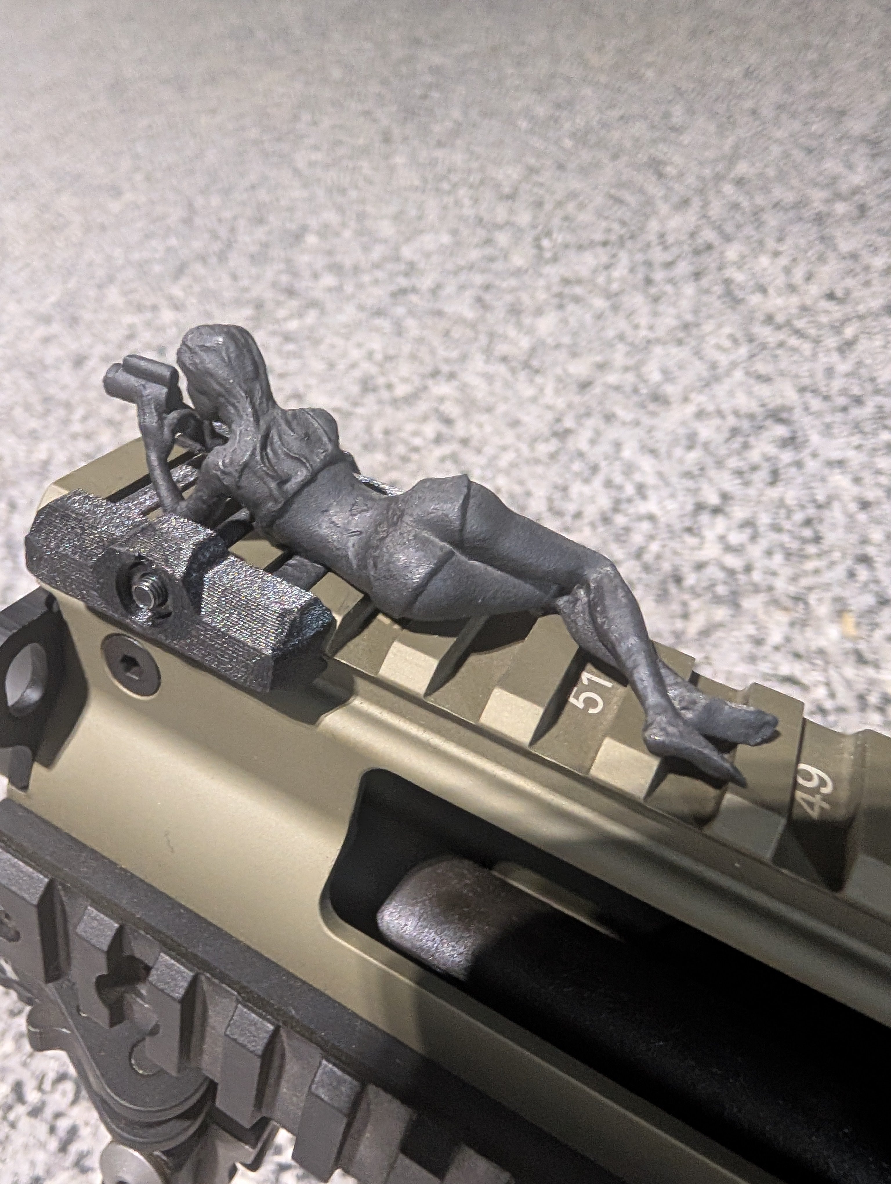 Metal Rail Figure: Spotter G — Right-Handed | Stainless Steel Rail Accessory