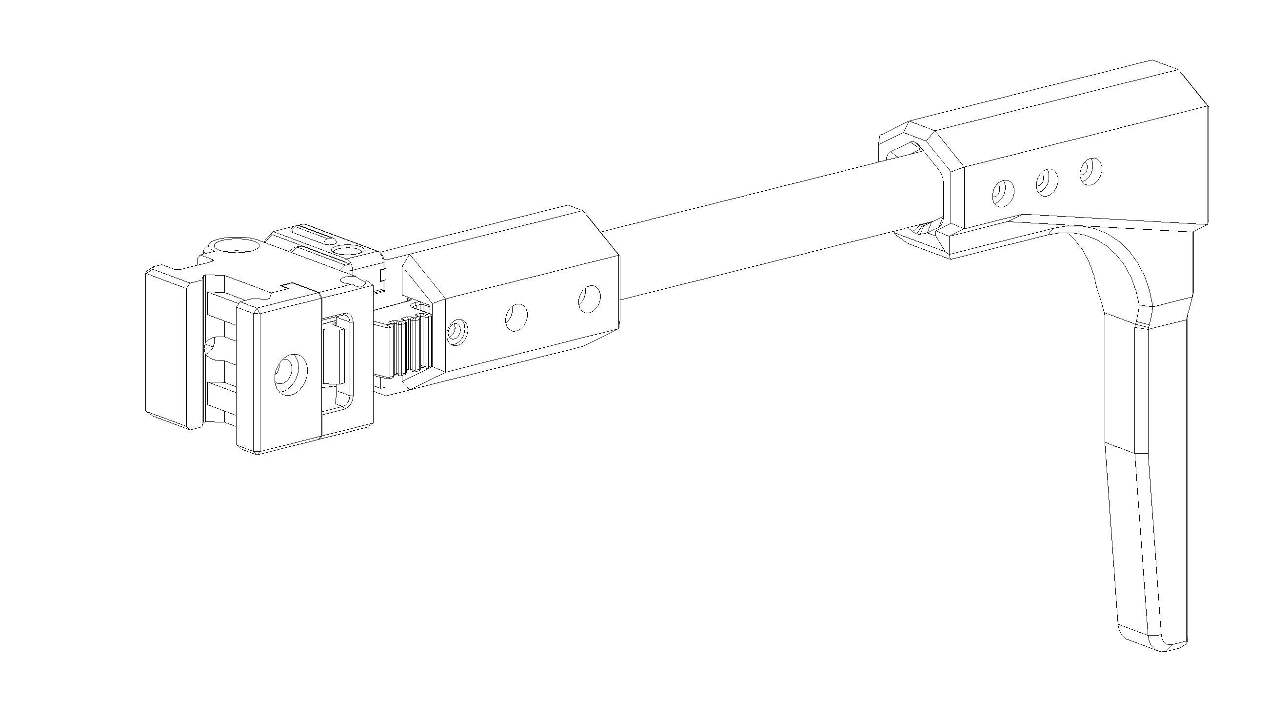 Lightweight Carbon Pipe Stock — Folding Rail Stock | MILIDECO