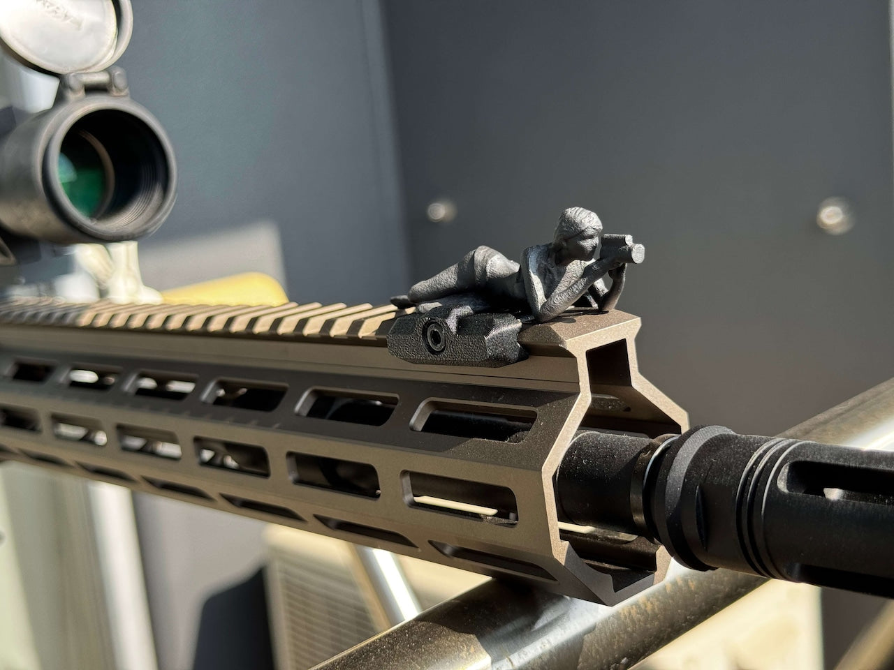 Metal Rail Figure: Spotter G — Right-Handed | Stainless Steel Rail Accessory
