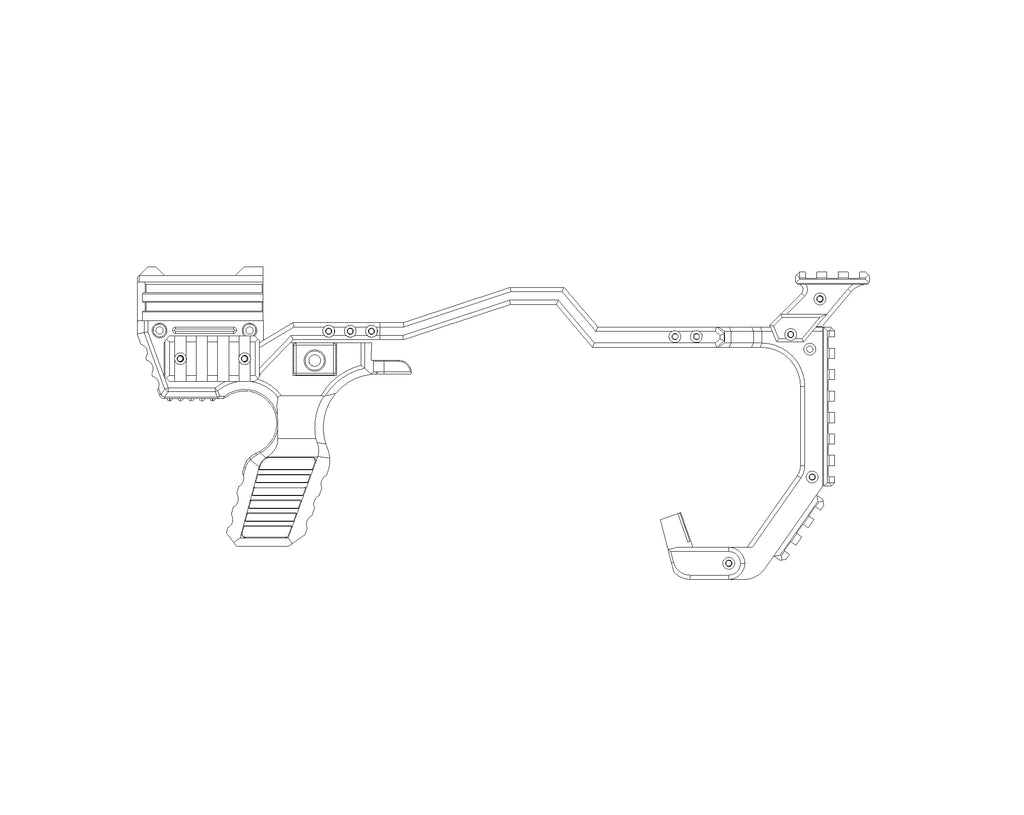 MDX-GL17 Frame System — Glock 17 Carbine Frame | MILIDECO